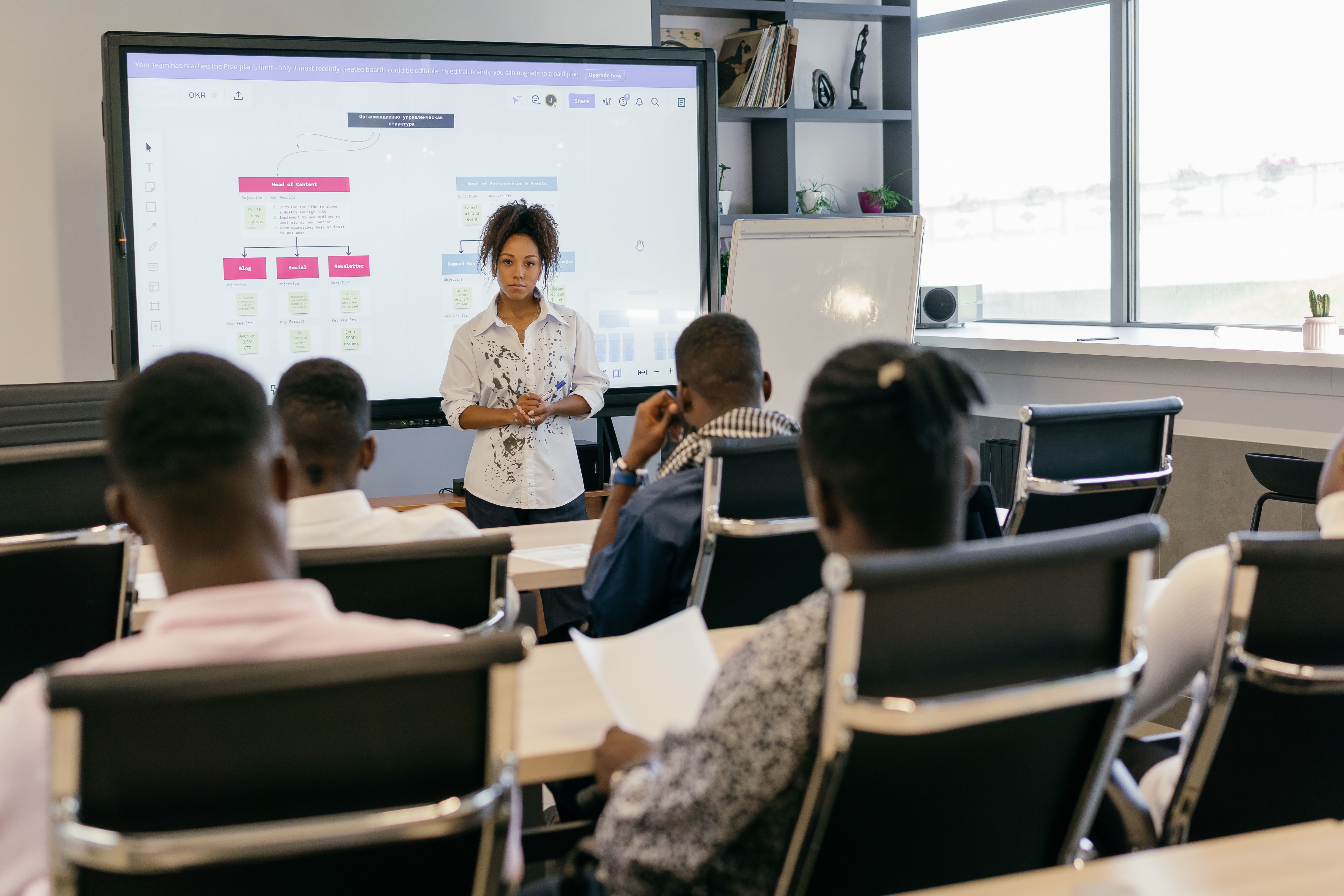 Instructor leading a technology training session
